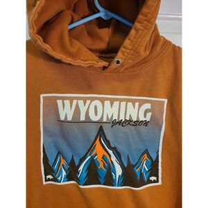Eighty Eight Gold Jackson, Wyoming Hoodie - Medium - Mountains Scene Graphic Ski